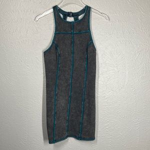 Intimately Free People Grey & Teal Mini Dress Women's Size XS